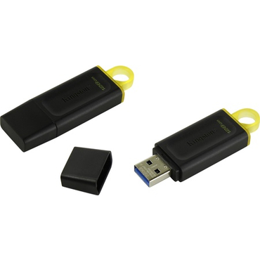 Память USB 3.2 128 GB Kingston DataTraveler Exodia, черный/жёлтый (DTX/128GB)